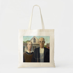 American Gothic Painting by Grant Wood Tote Bag