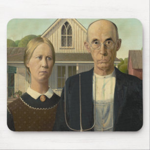 American Gothic Painting Mouse Pad