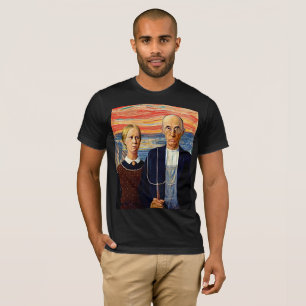 American Gothic Scream - Fine Art Mashup T-Shirt