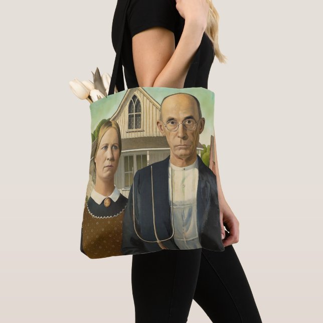 American Gothic Tote Bag (Close Up)