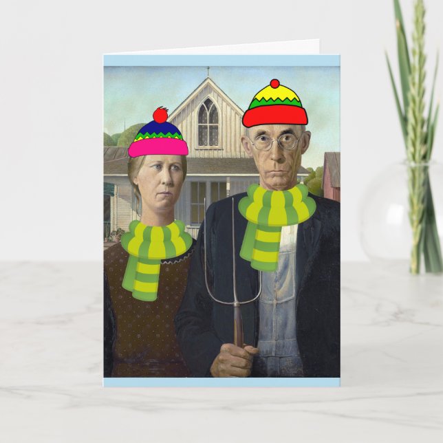 AMERICAN GOTHIC WEDDING CONGRATULATIONS CARDS (Front)