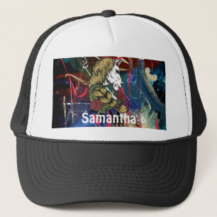  AMERICAN GRAFFITI WARRIOR Personalized Unicorn  Trucker Hat