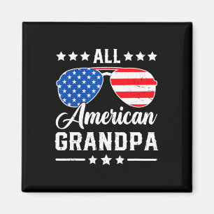 American Grandpa 4th Of July Patriotic Usa Matchin Magnet