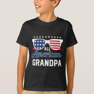 American Grandpa 4th Of July Usa Sungles Mens Gift T-Shirt