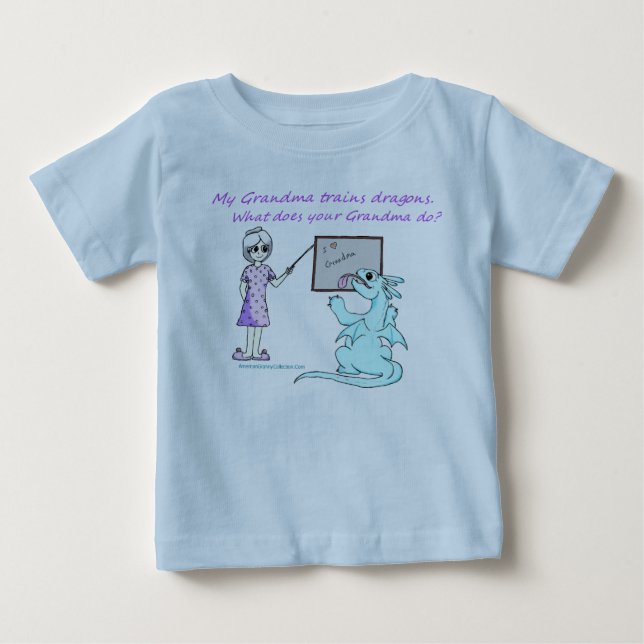 American Granny Training Dragons Romper Baby T-Shirt (Front)