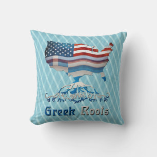 American Greek Roots Throw Cushions