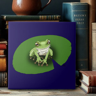 American Green Tree Frog Lily Pad Tile