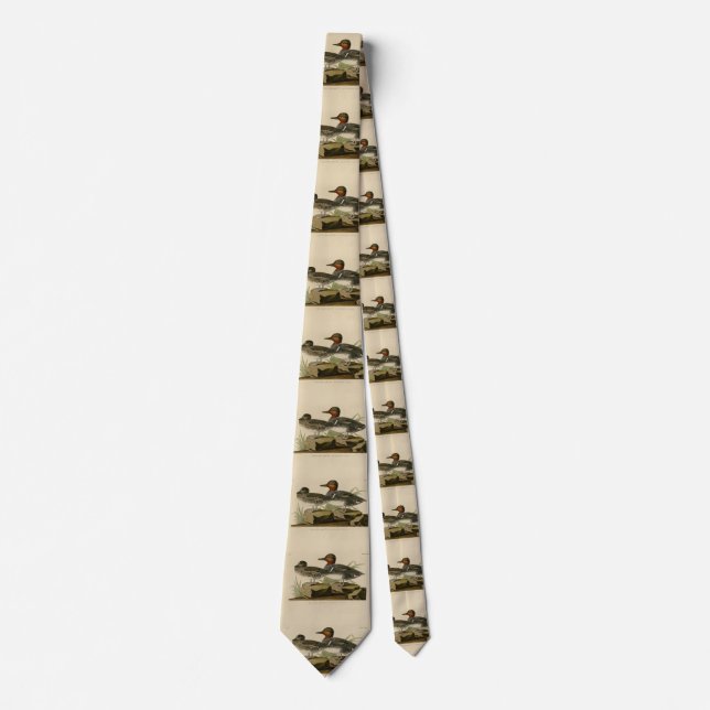 American Green winged Teal from Audubon's Bird Tie (Front)