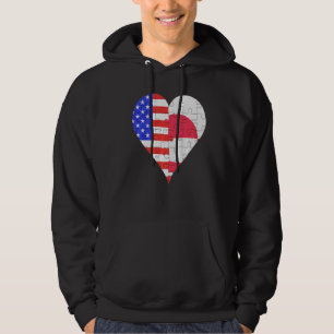 American Greenlandic Flag Heart Hoodie