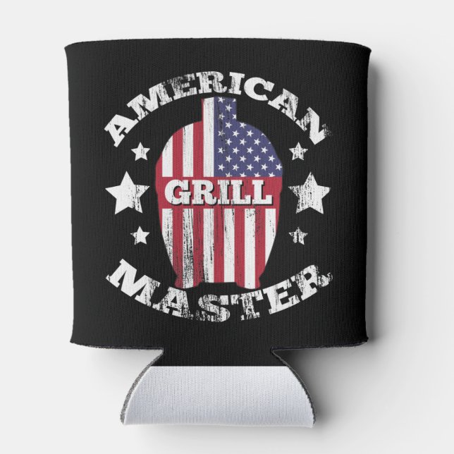 American Grill Master USA Flag BBQ Can Cooler (Back)