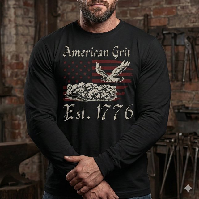 ​American Grit 1776 Skulls Long Sleeve Tee (Creator Uploaded)