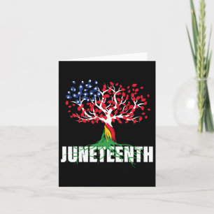 American Grown African Root Tree Juneteenth Black  Card