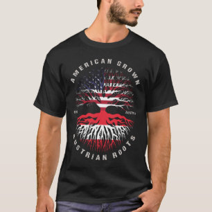 American Grown Austrian Roots Austria Flag T-Shirt