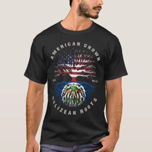 American Grown Belizean Roots Belise Flag T-Shirt