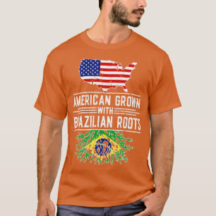 American Grown Brazilian Roots Pride Brazil T-Shirt