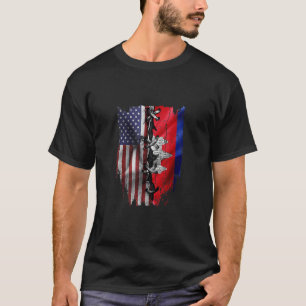 American Grown Cambodian Roots USA Cambodia Flag T-Shirt