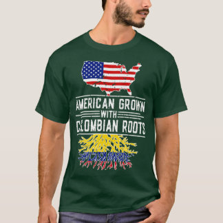 American Grown Colombian Roots Pride Colombia T-Shirt