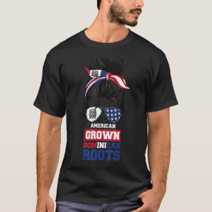American Grown Dominican Roots USA Dominican Repub T-Shirt