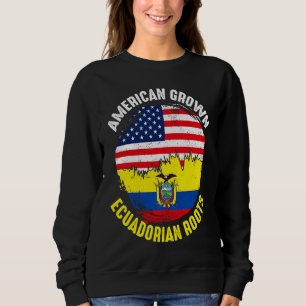 American Grown Ecuadorian Roots Vintage Flags for Sweatshirt