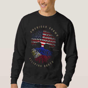 American Grown Filipino Roots Philippines Flag Sweatshirt