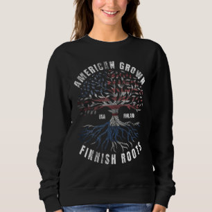American Grown Finnish Roots Graphic Suomi Finland Sweatshirt
