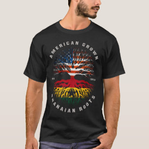 American Grown Ghanaian Roots Ghana Flag T-Shirt
