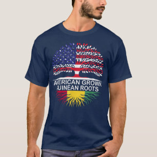 American Grown Guinean Roots Guinea Flag  T-Shirt