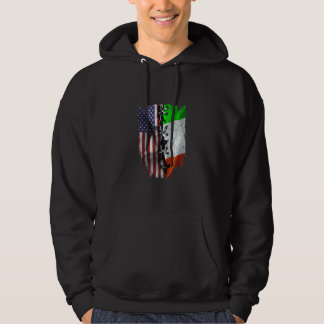 American Grown Irish Roots USA Ireland Flag Hoodie