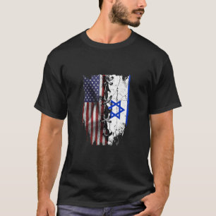American Grown Israeli Roots USA Israel Flag T-Shirt