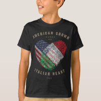 American Grown Italian Heart Love Italy Flag