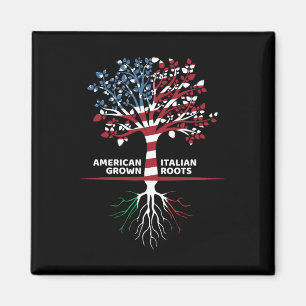 American Grown Italian Roots 4th Of July Magnet