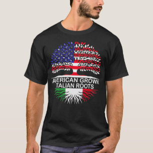 American Grown Italian Roots Italy Flag T-Shirt