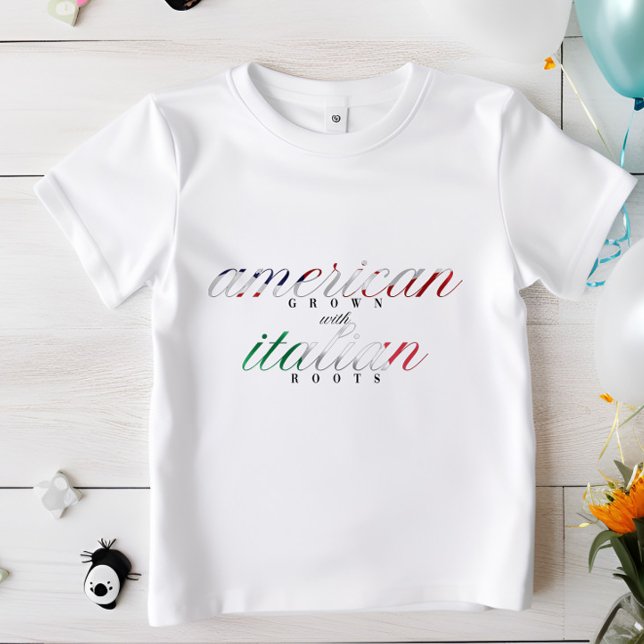 American Grown | Italian Roots Kids Heritage Shirt (Creator Uploaded)