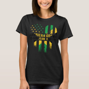American Grown Jamaican Roots Jamaica Flag For Men T-Shirt