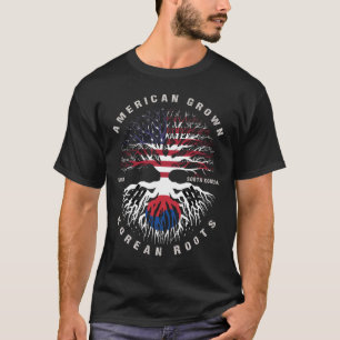 American Grown Korean Roots South Korean Flag T-Sh T-Shirt
