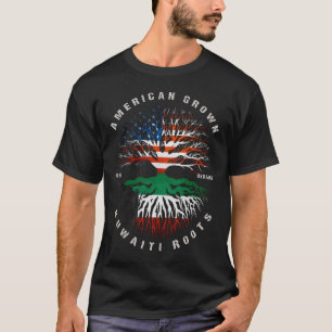 American Grown Kuwaiti Roots Kuwait Flag T-Shirt
