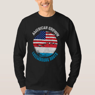 American Grown Luxembourg Roots Vintage Flags for T-Shirt