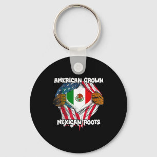 American Grown Mexican Roots Mexico Country Lover  Key Ring