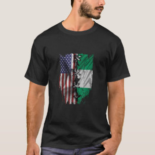 American Grown Nigerian Roots USA Nigeria Flag T-Shirt