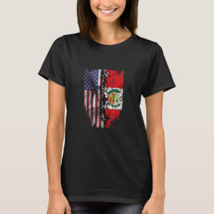 American Grown Peruvian Roots USA Peru Flag T-Shirt