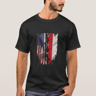 American Grown Polish Roots USA Poland Flag T-Shirt