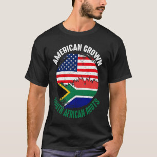 American Grown South African Roots Vintage Flags T-Shirt