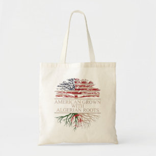 American grown with algerian roots tote bag