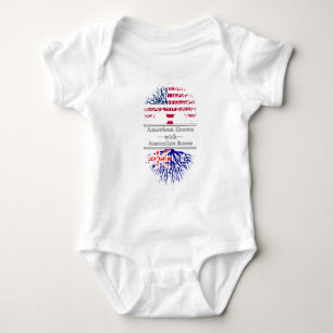 American Grown With Australian Roots Great Gift Baby Bodysuit