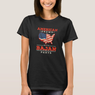 American Grown with Bajan Parts Patriotic Barbados T-Shirt