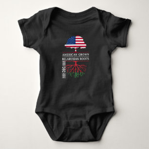 American Grown with Belarusian Roots   Belarus Baby Bodysuit