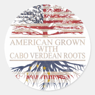 American grown with cabo verdean roots classic round sticker