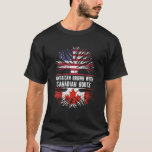 American Grown With Canadian Roots USA Flag Canada T-Shirt<br><div class="desc">Funny heritage Canadian Canada USA Flag pride gifts Patriotic tshirt. Great for kids, mum, dad, brother, sister, son, daughter, boys, girls, family, husband, wife, friend, grandma, grandpa love sports team fan.Great Immigrants Grown with tree Root t shirt for Birthday bday christmas thanksgiving Halloween hanukkah Fourth 4th of July. Complete your...</div>