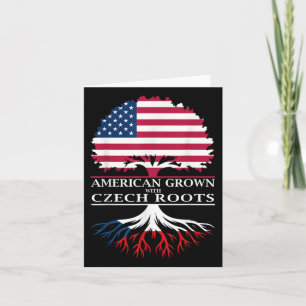 American Grown With Czech Roots  Card