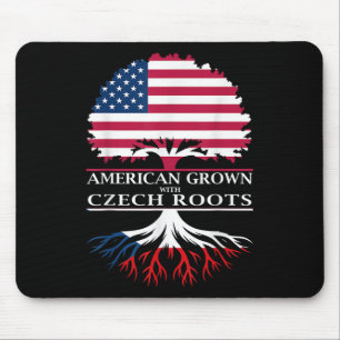 American Grown With Czech Roots Mouse Pad